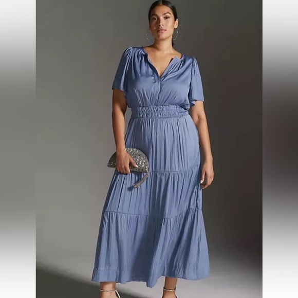Dress Work By Anthropologie In Navy, Size: 1x